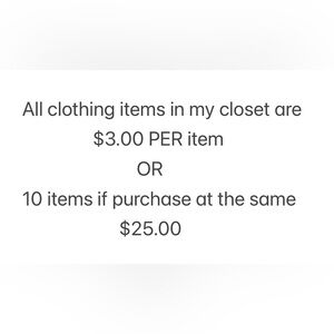 Clothing Sale Offer